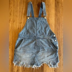 free people overalls denim skirt